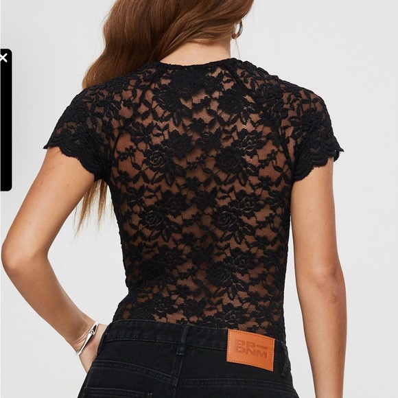 Princess Polly Black Lace Cutout Bodysuit - Picture 3 of 6